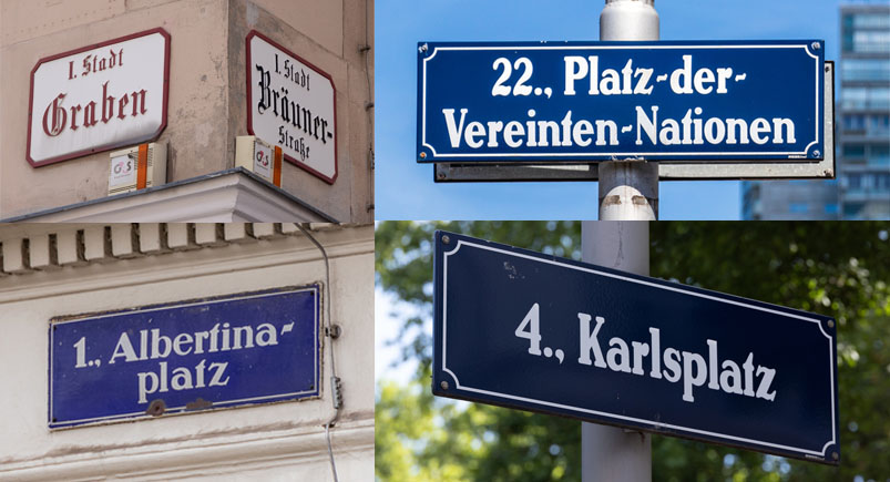 Vienna street signs